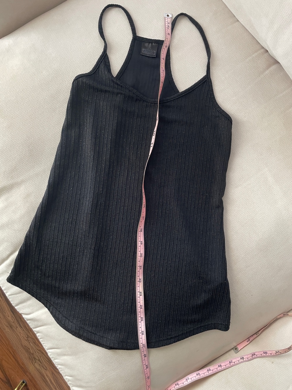 1 Black 1 Copper Ribbed Sleeveless Tank Tops | Subtle Playful Shimmer | HB Shop - Picture 5 of 15